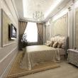 Reka bentuk bilik tidur gaya klasik kertas dinding