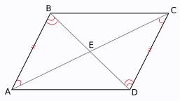 In a parallelogram, the opposite